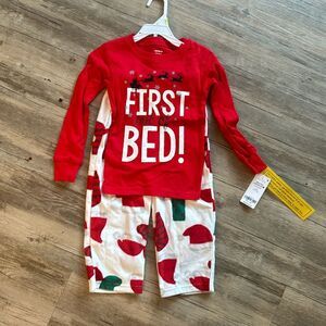 NWT Carters 4T Christmas xmas Pajamas Red White Santa